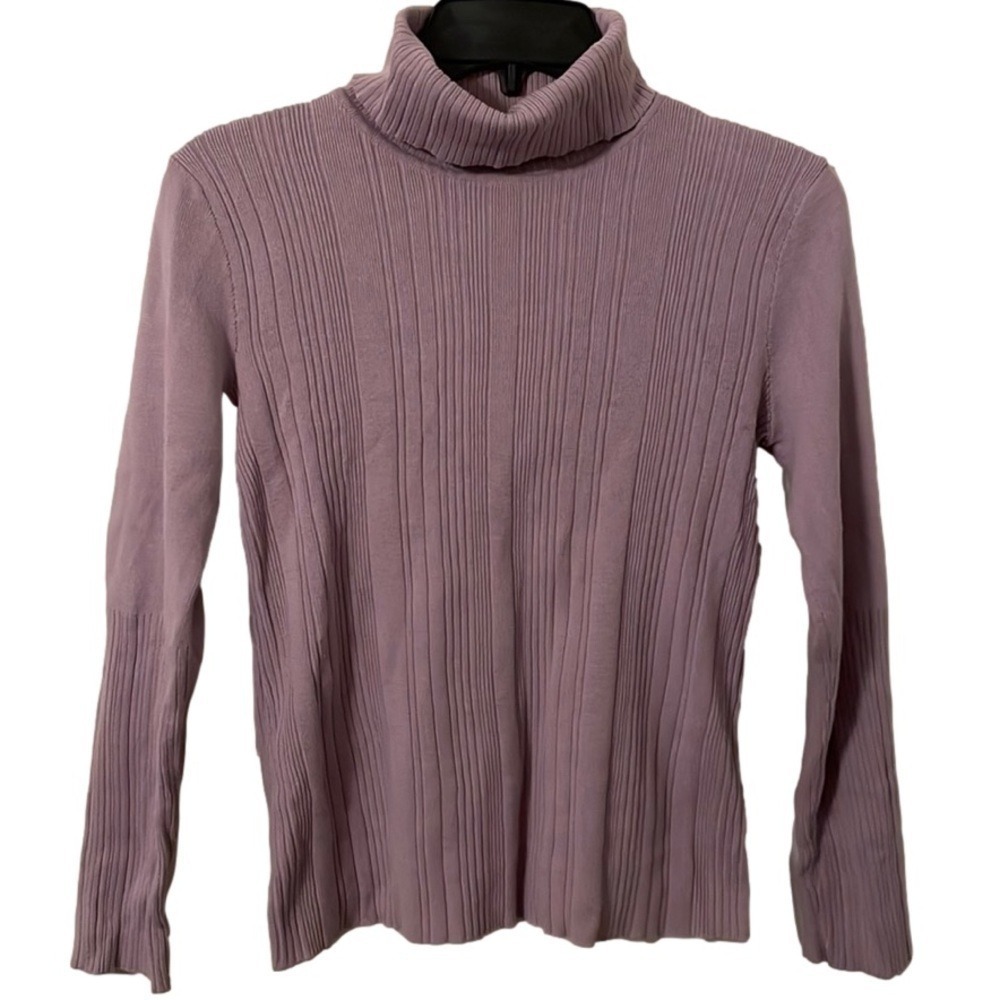 J. JILL | Women's Lilac Ribbed Knit Mock Neck‎ Sweater Size XSP
